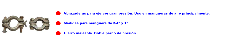 Abrazadera doble tornillo